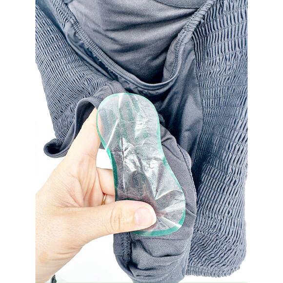 Kate Spade Black Smocked Underwire One Piece Swimsuit Size XL - Picture 5 of 6